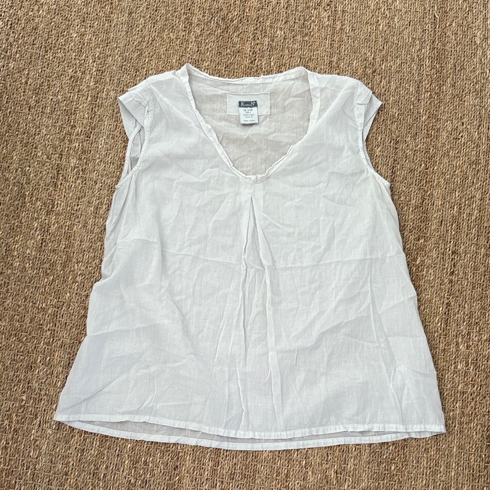 Greyish white Sleeveless Women's Top